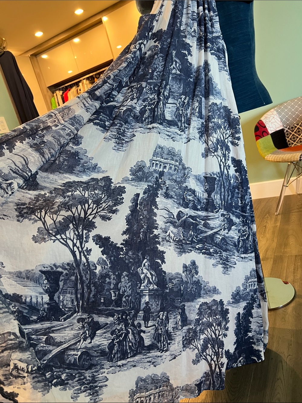 COS Blue and White Maxi Dress - Picture 3 of 5
